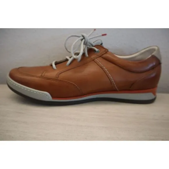 Fluchos 39025 Men's Sz 42 US 9 Cognac Brown Leather ETNA F0148 Sporty Shoes