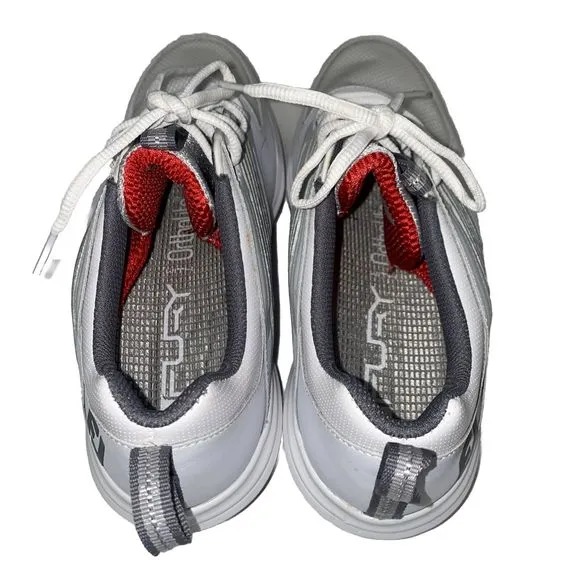 Footjoy FJ Fury Spiked 51100 White Grey Mesh Leather Golf Shoe Men 8W Wide