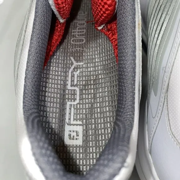 Footjoy FJ Fury Spiked 51100 White Grey Mesh Leather Golf Shoe Men 8W Wide