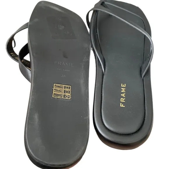 🔥🔥Frame Le Montauk black leather sandals size 38 NWOT🔥🔥
