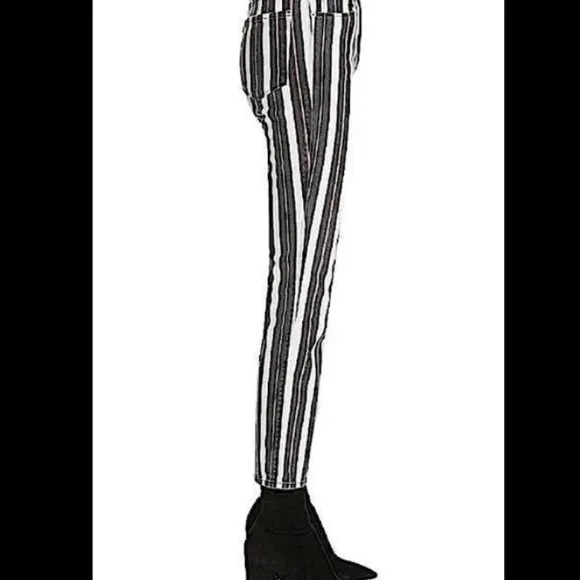 FRAME Le Sylvie Band Stripe Straight Leg Jeans 23&quot;