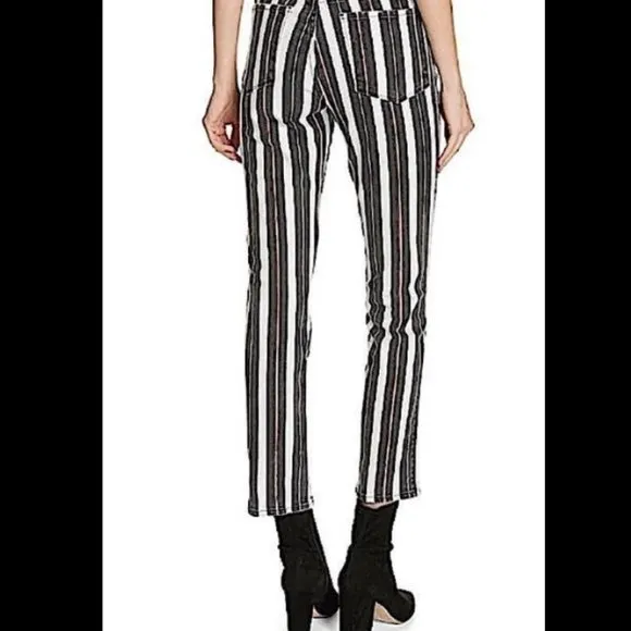 FRAME Le Sylvie Band Stripe Straight Leg Jeans 23&quot;