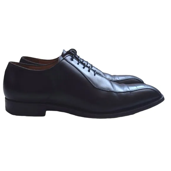 FRANCESCHETTI Black Leather Lace up Shoes Men's Size 43