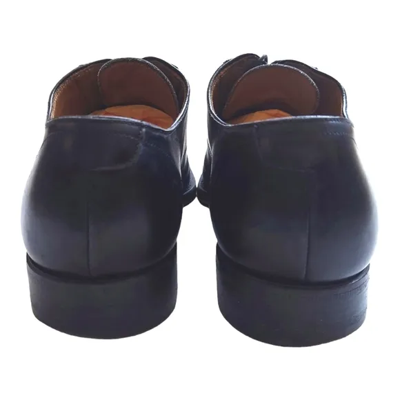 FRANCESCHETTI Black Leather Lace up Shoes Men's Size 43