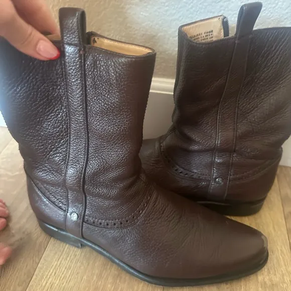Franco Cuadra Brown Leather Men's Boots size 27 deer skin