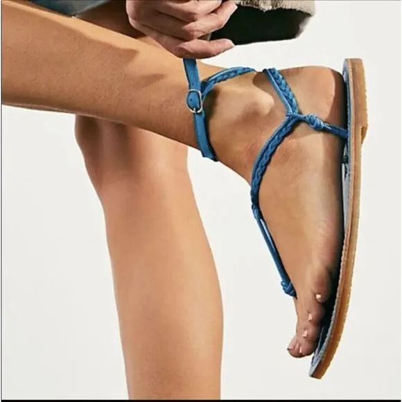 Free People Caroline Cali Sandals Blue Size 39