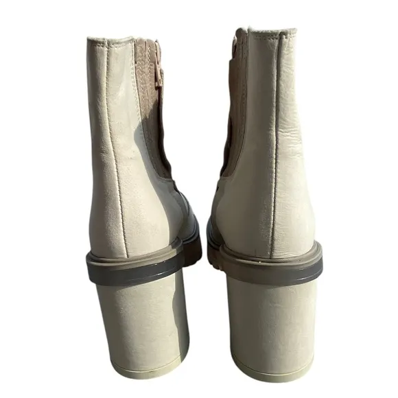 Free People Cream Ankle Boots