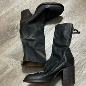 Free People Elle Black Block Heel Boot Women's 36