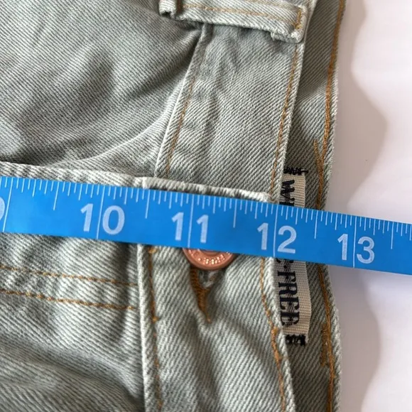 Free People Now or Never Denim Shorts Sage Green Size 31