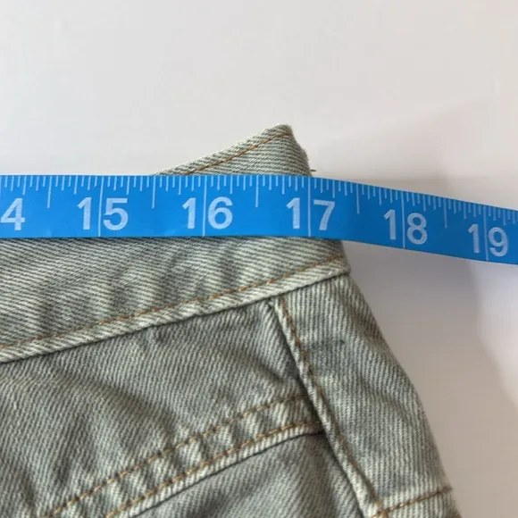 Free People Now or Never Denim Shorts Sage Green Size 31