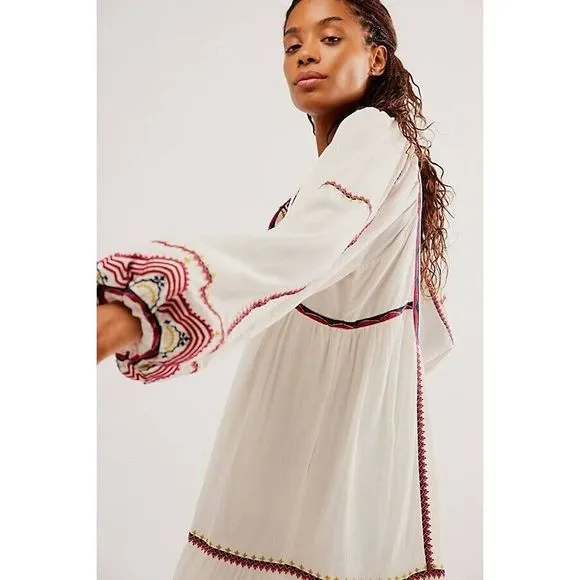 Free People Sweet Escape Embroidered Midi Dress Size S. B23