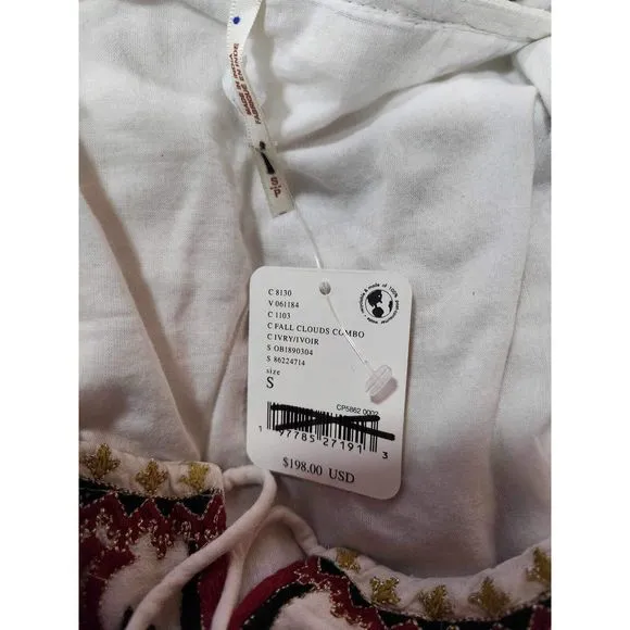 Free People Sweet Escape Embroidered Midi Dress Size S. B23