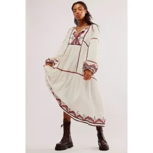 Free People Sweet Escape Embroidered Midi Dress Size S. B23