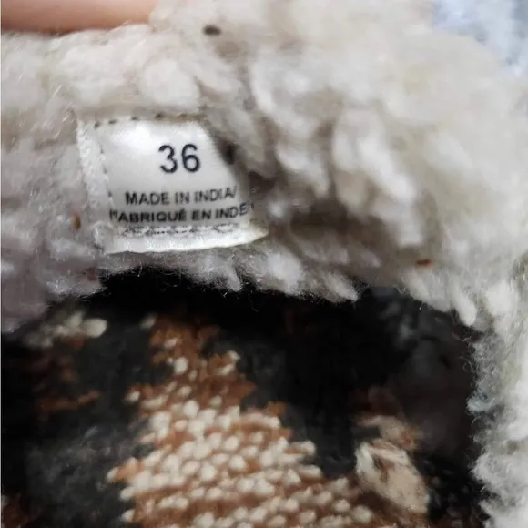 Free People Textile Damon Cozy Mules Size 36. Sh3