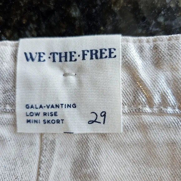 Free People We The Free Gallivanting Metallic Peekaboo Skort Sz 29