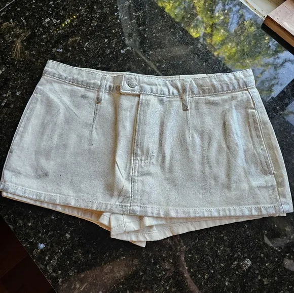 Free People We The Free Gallivanting Metallic Peekaboo Skort Sz 29