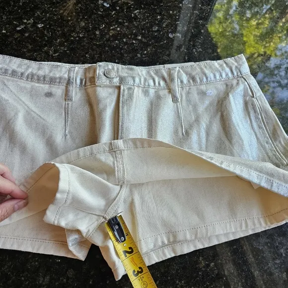 Free People We The Free Gallivanting Metallic Peekaboo Skort Sz 29