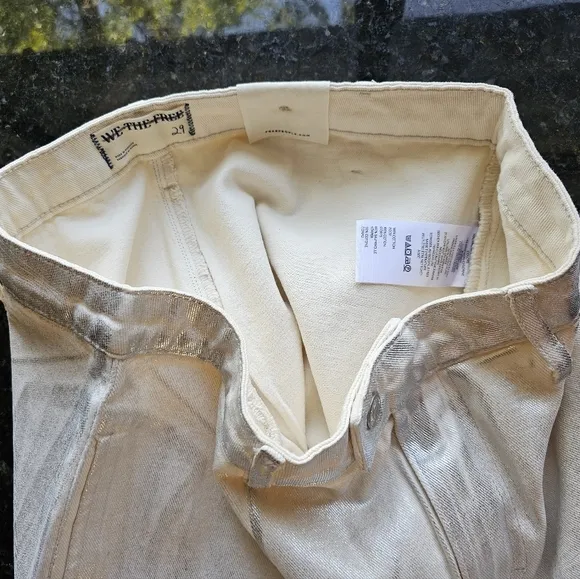 Free People We The Free Gallivanting Metallic Peekaboo Skort Sz 29
