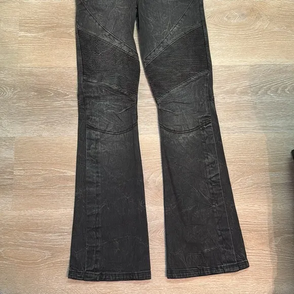 Free People We The Free Vector Moto Mid Rise Flare Jeans - size 26