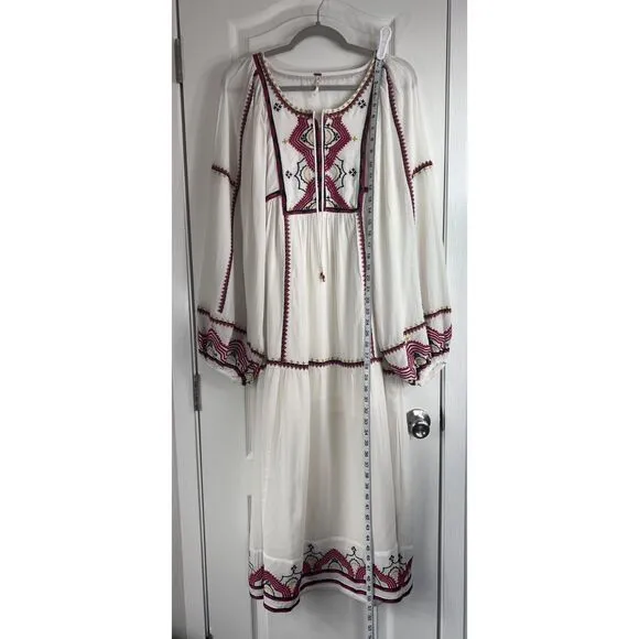 Free People Women's Sweet Escape Midi Dress Long Sleeve Size S - NWOT!