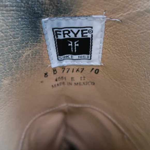 Frye Boots Womens 8 Melissa Button Tall Black Leather Riding Fashion Pull On
