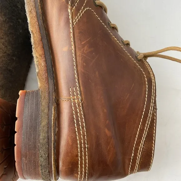 Frye Brown Leather Chukka Boots with Lace-Up Design Men’s 11