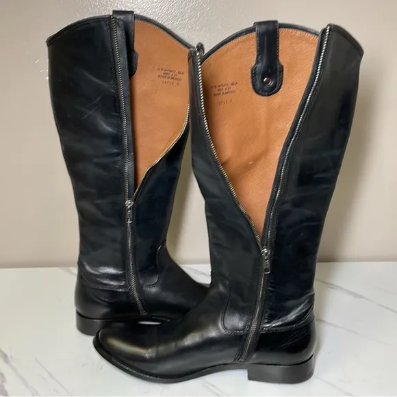 FRYE Melissa Inside Zip Leather Boots - NWT