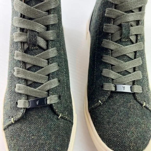 Frye Women's Ivy High Top Sneaker Shoes Size 8.5 M Olive Green