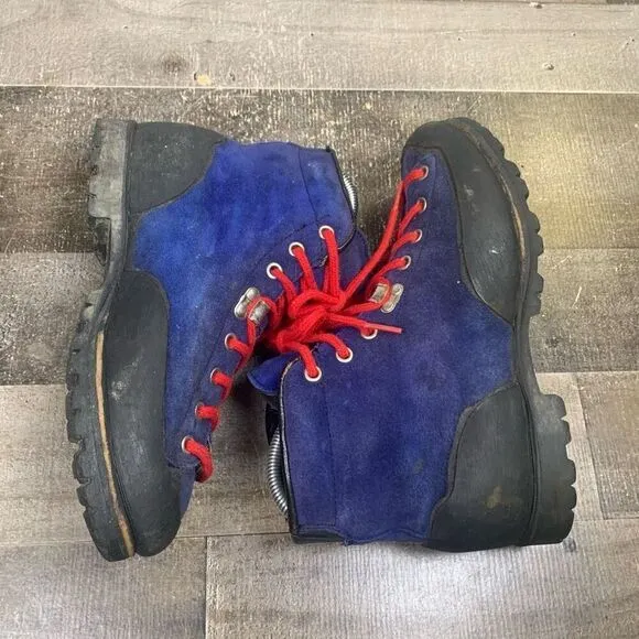 Galibier Womens Size 6 Mountaineering Boots Blue Black Suede Outdoor Hiking
