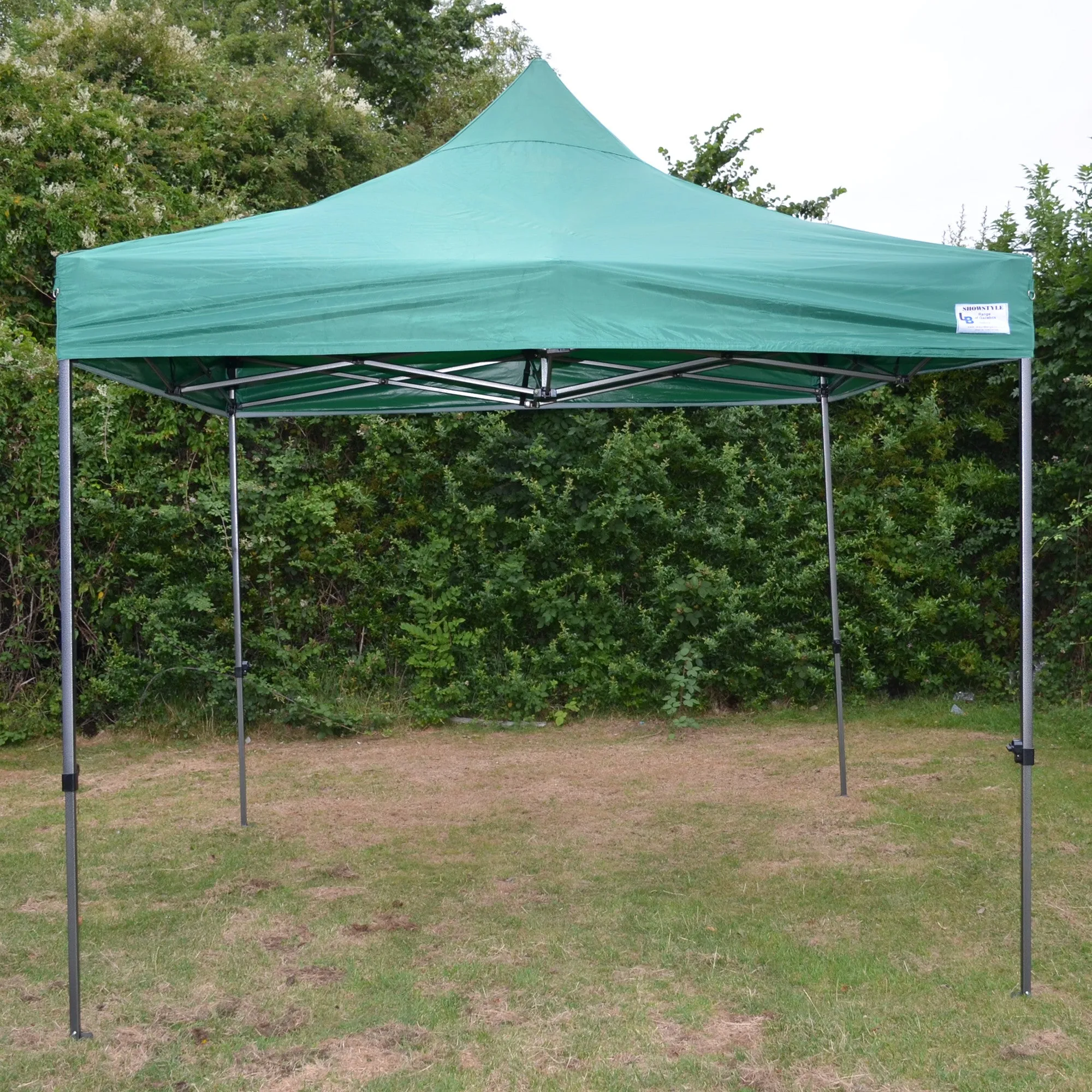 Gazebo Commercial Grade SHOWSTYLE Fire Retardant Heavy Duty 3 x 3m, Green