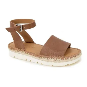 Gentle Souls Womens LUCILLE Brown Leather Flatform Sandals Shoes New