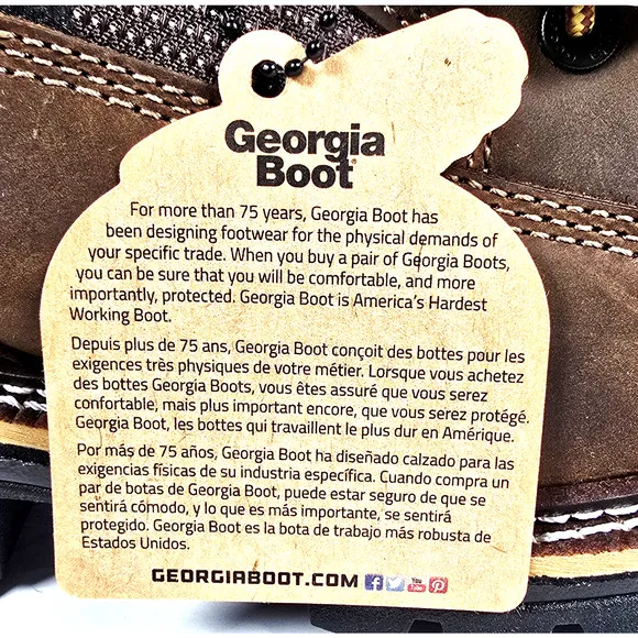 Georgia Boot LTX Men's Size 8.5M Brown Logger Waterproof 9&quot; Work Boots GB00616