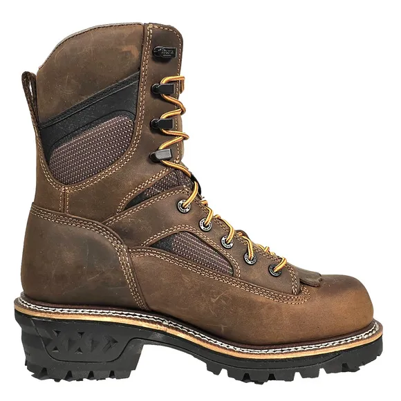Georgia Boot LTX Men's Size 8.5M Brown Logger Waterproof 9&quot; Work Boots GB00616