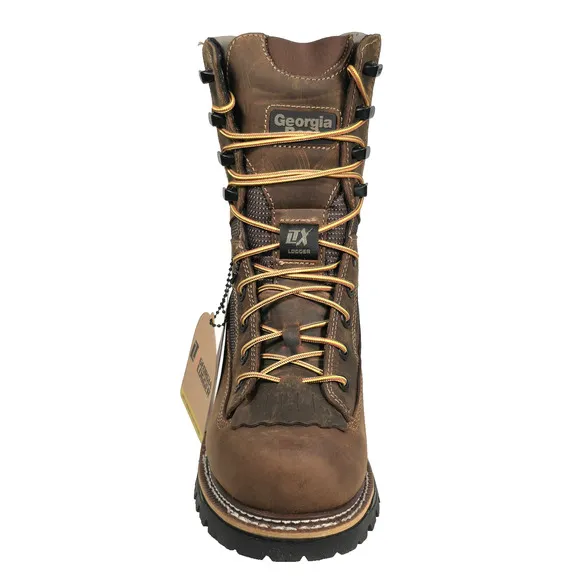 Georgia Boot LTX Men's Size 8.5M Brown Logger Waterproof 9&quot; Work Boots GB00616