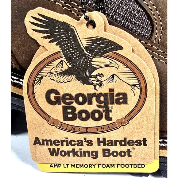 Georgia Boot LTX Men's Size 8.5M Brown Logger Waterproof 9&quot; Work Boots GB00616