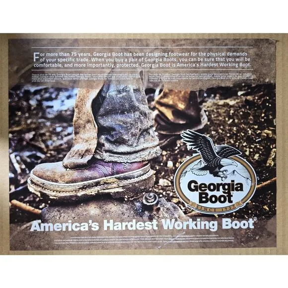 Georgia Boot LTX Men's Size 8.5M Brown Logger Waterproof 9&quot; Work Boots GB00616