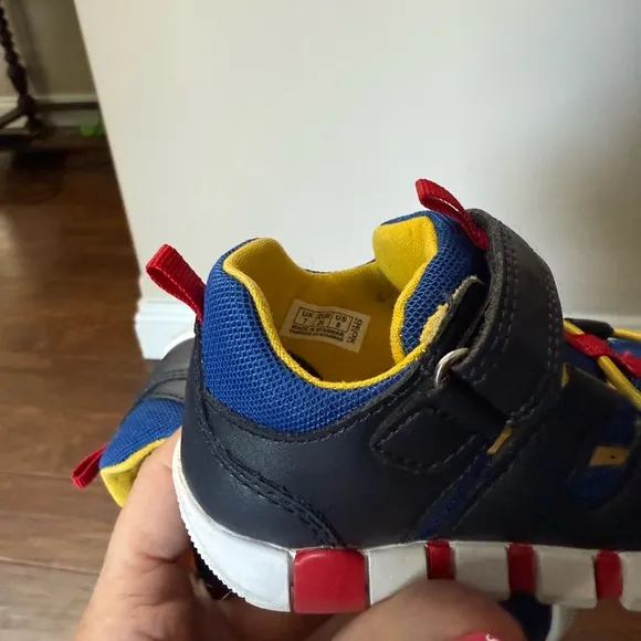 Geox Lepidoo Blue and Red Sneakers Aesthetic Sporty Design-Size 8