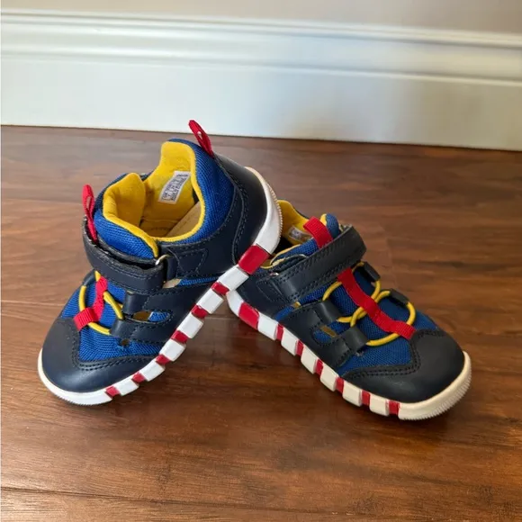 Geox Lepidoo Blue and Red Sneakers Aesthetic Sporty Design-Size 8