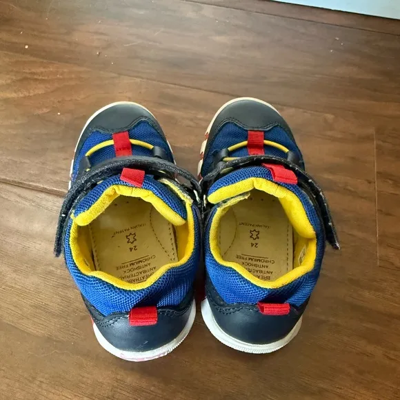 Geox Lepidoo Blue and Red Sneakers Aesthetic Sporty Design-Size 8
