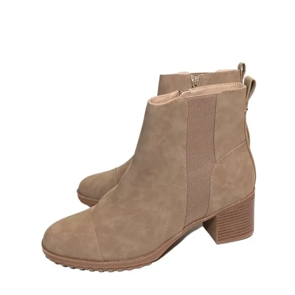 Giani Bernini Sloann Boots Womens 10 Tan Faux Suede Comfort Ankle Boots New