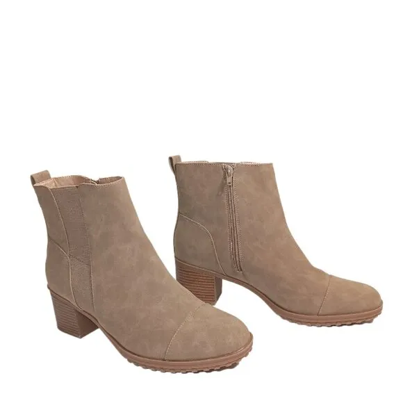Giani Bernini Sloann Boots Womens 10 Tan Faux Suede Comfort Ankle Boots New