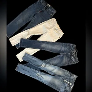 Girls 8 jeans lot Levi’s straight leg ankle high rise &amp; skinny Rockstar straight