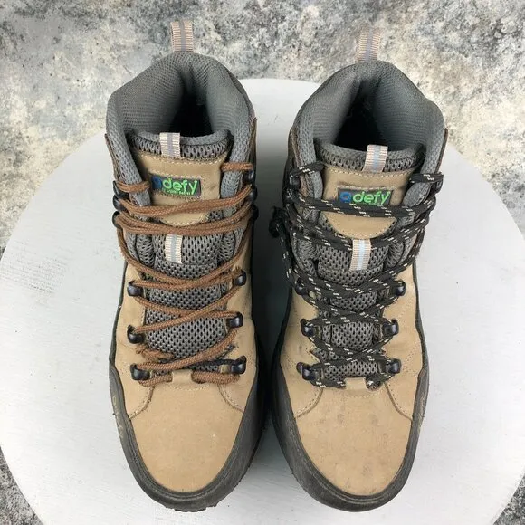 Gravity Defyer Men's Size 8.5 GDEFY Sierra Brown Genuine Leather Hiking Boots