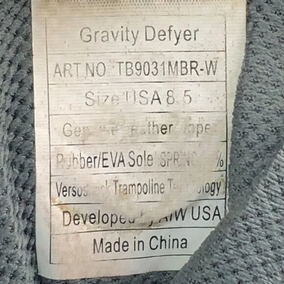 Gravity Defyer Men's Size 8.5 GDEFY Sierra Brown Genuine Leather Hiking Boots