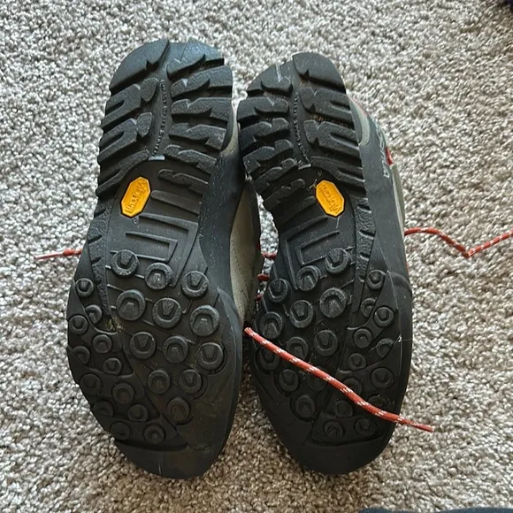 Gray and Red Hiking Shoes