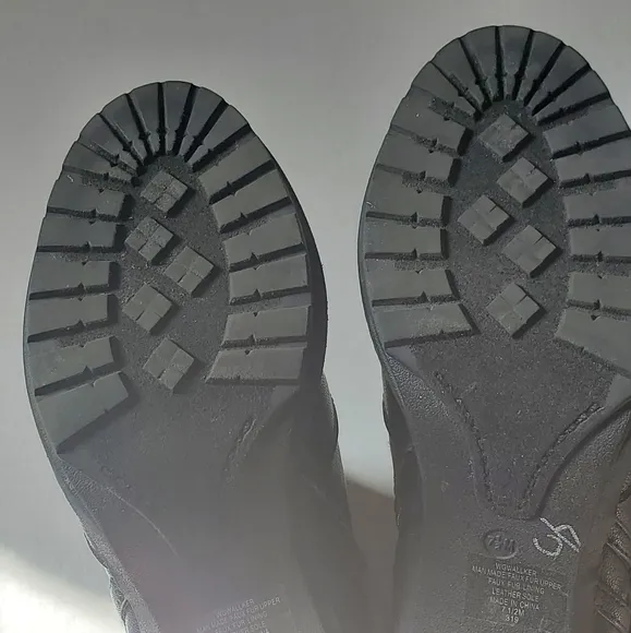 Guess Black Ankle Boots Mobwife Biker Block Heel Platform Lug Sole 7.5M