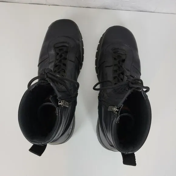 Harley-Davidson Mens Boots Size 11.5 Black Leather Lace Up Zip Up Moto Biker