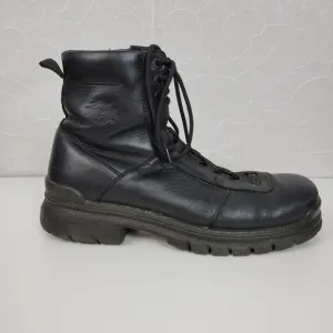 Harley-Davidson Mens Boots Size 11.5 Black Leather Lace Up Zip Up Moto Biker