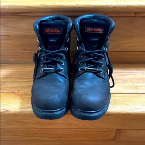HARLEY DAVIDSON Women’s Black Rider Biker Boots Size 9.5 Motorcycle Boots