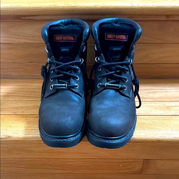 HARLEY DAVIDSON Women’s Black Rider Biker Boots Size 9.5 Motorcycle Boots